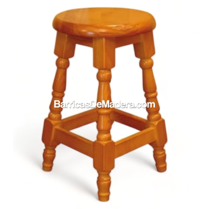 Taburete bajo de madera 